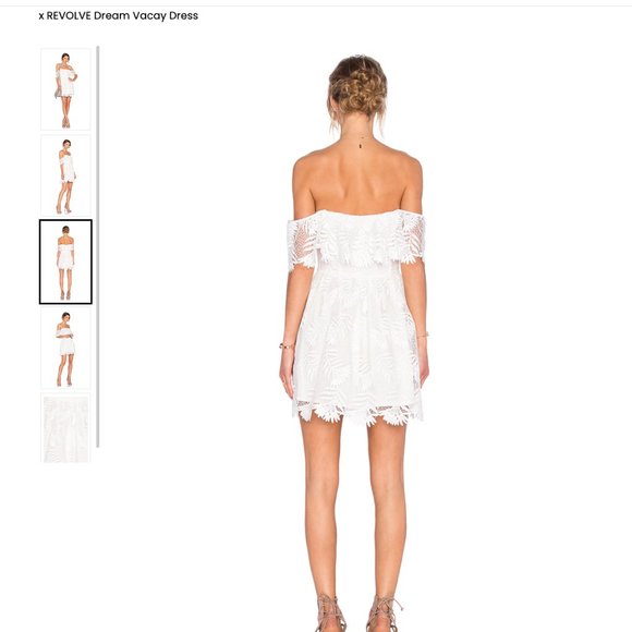 Lovers and Friends x REVOLVE Dream Vacay Dress, White, Off Shoulder, Small - Picture 13 of 15